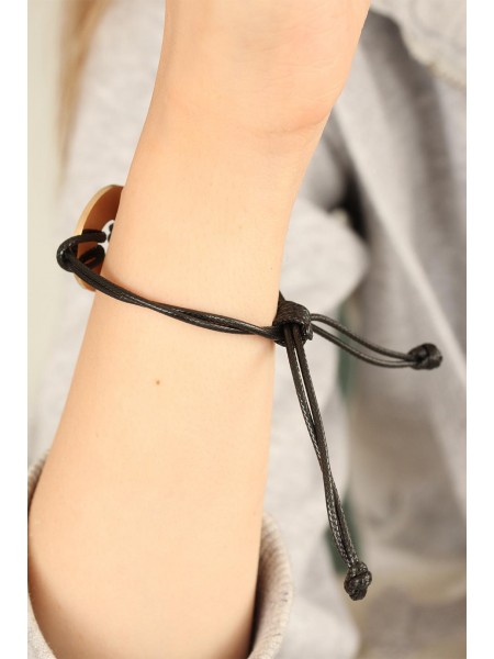 HOPE (Umutlu) Siyah Deri İpli Unisex Mood Bileklik HOPE (Umutlu) Siyah Deri İpli Unisex Mood Bileklik