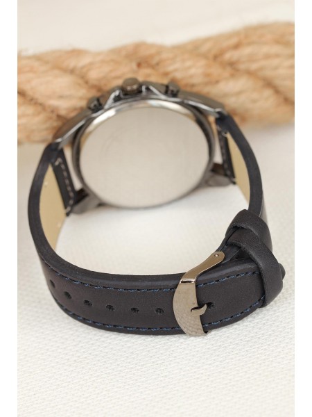 Lacivert Renk Kordonlu Füme Metal Kasa Erkek Saat Lacivert Renk Kordonlu Füme Metal Kasa Erkek Saat