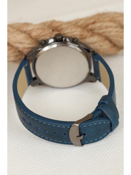 Lacivert Renk Deri Kordonlu Füme Metal Spor Kasa Erkek Kol Saati Lacivert Renk Deri Kordonlu Füme Metal Spor Kasa Erkek Kol Saati