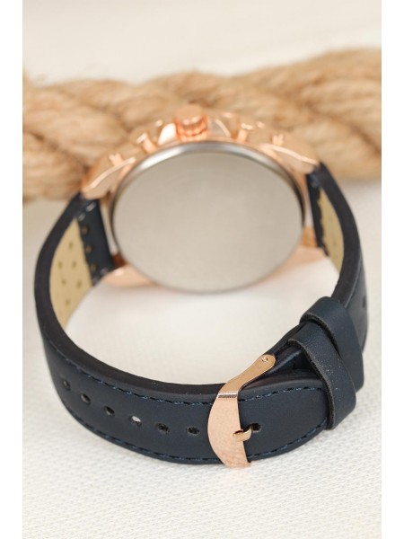 Siyah Renk Deri Kordonlu Rose Renk Metal Spor Kasa Erkek Kol Saati Siyah Renk Deri Kordonlu Rose Renk Metal Spor Kasa Erkek Kol Saati