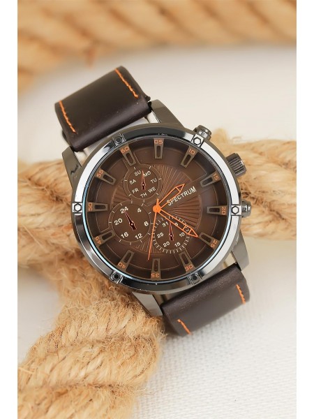 Kahverengi Deri Kordonlu Füme Spor Kasa Erkek Kol Saati Kahverengi Deri Kordonlu Füme Spor Kasa Erkek Kol Saati