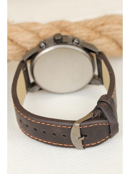 Kahverengi Deri Kordonlu Füme Spor Kasa Erkek Kol Saati Kahverengi Deri Kordonlu Füme Spor Kasa Erkek Kol Saati