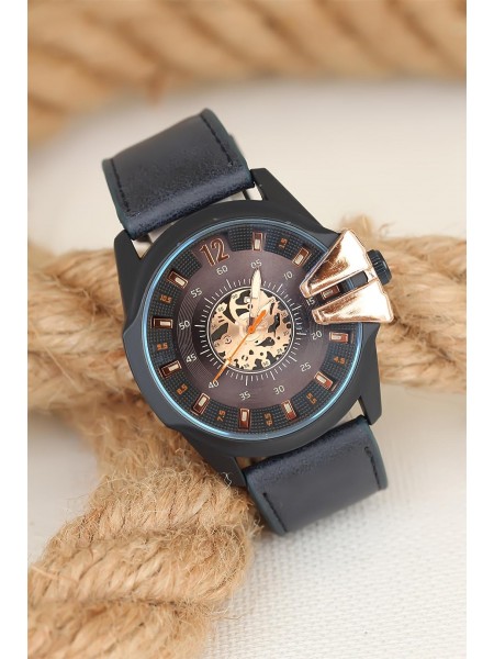 Lacivert Deri Kordonlu Füme Spor Kasa Erkek Kol Saati Lacivert Deri Kordonlu Füme Spor Kasa Erkek Kol Saati