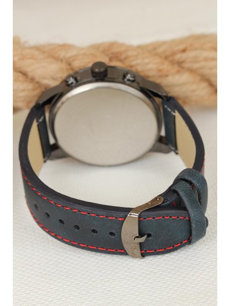 Lacivert Deri Kordonlu Füme Spor Metal Kasa Erkek Kol Saati Lacivert Deri Kordonlu Füme Spor Metal Kasa Erkek Kol Saati