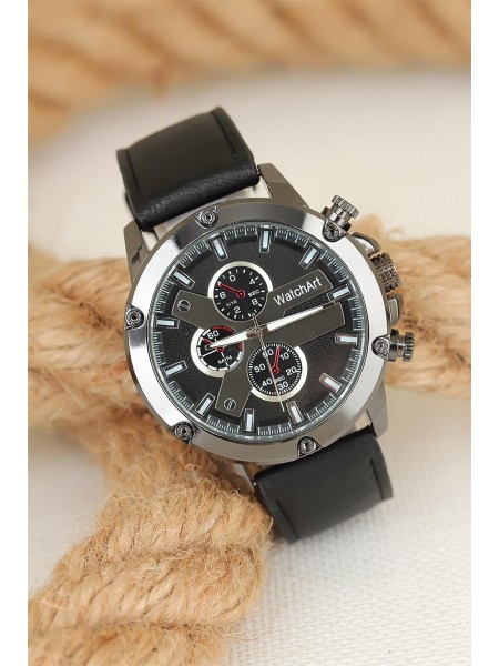 Siyah Renk Deri Kordonlu Füme Spor Metal Kasa Erkek Kol Saati Siyah Renk Deri Kordonlu Füme Spor Metal Kasa Erkek Kol Saati