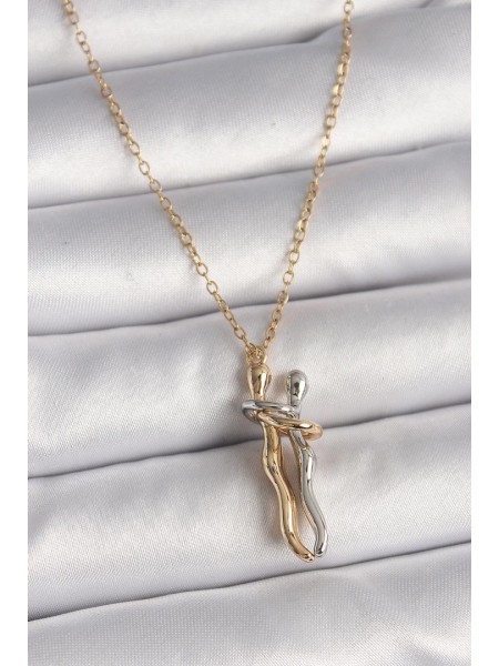 316L Çelik Gold Renk Zincir Renkli Sarılma Model Kadın Kolye 316L Çelik Gold Renk Zincir Renkli Sarılma Model Kadın Kolye